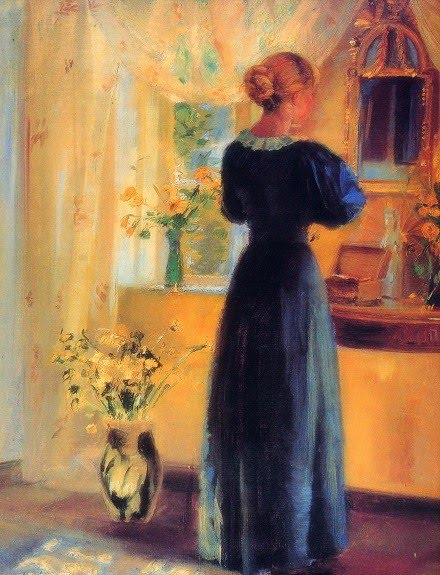 Young Girl in front of Mirror